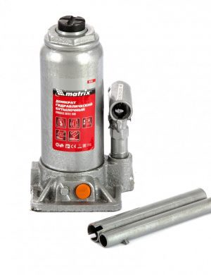 Домкрат гидравлический бутылочный, 5 т, h подъема 197-382 мм// Matrix