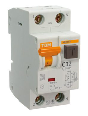 Автоматический выключатель АВДТ 64 C16 30МА TDM