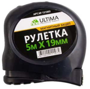 131003 Рулетка Magnetic Ultima, 5 м х 19 мм, магнитный зацеп (1 уп-12шт, 1 кор-120шт)
