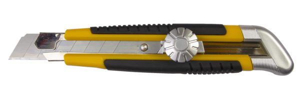 119024 Нож Ultima, 18 мм, выдв.лезвие, метал. направл, винт. фиксатор лезвия (1уп-12 шт,1кор-144 шт)