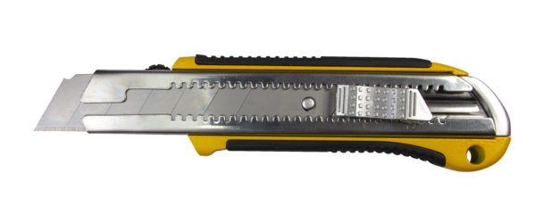 119030 Нож Ultima, 25 мм, выдв. лезвие, усил. метал. напр. метал. обрез. ручка(1 уп-6 шт,1кор-12 уп)