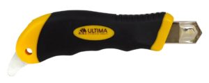 119052 Нож Ultima, 18 мм, автомат. фиксация, доп.выступ, черное лезвие Sk5 (1уп-12шт,1кор-144шт)