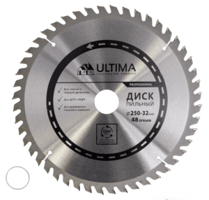 115008 Пильный диск по дереву Ultima,160 х 20мм,48 зуб,+кольцо,1620 Professional(1уп-10шт,1кор-50шт)
