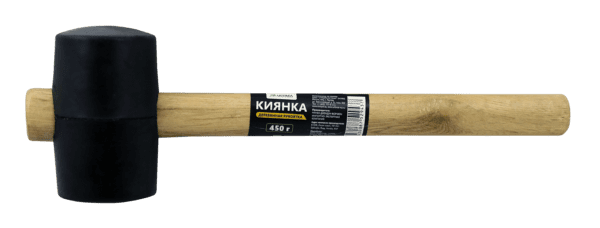 121042 Киянка Ultima, деревянная рукоятка, 450 г, черная резина (1 уп-12 шт,1 кор-36 шт)
