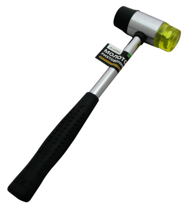 121018 Молоток рихтовочный  35 мм (пластик/резина), метал.обрезин. ручка (1уп-6шт,1кор-60шт)