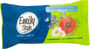 Emily Style Универсальные влажные салфетки 15 шт Луговые цветы