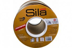 Sila Home D100, 9х7,4 мм уплотнитель самоклеящийся, коричневый, (1к-6шт), Польша