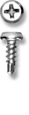 Саморез по металлу (клоп) 3,8х11 (1000шт/кор),(ГУ-16кор),белые,наконечник сверло