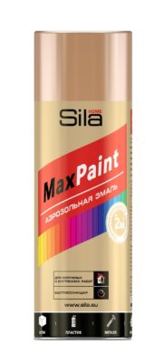 Sila HOME Max Paint, эмаль аэрозольная, с мет.эфф.,ЛАТУНЬ МЕТ, 520мл