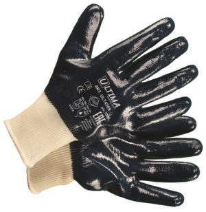 ULTIMA 420S PREMIUM Перчатки с нитрил покрытием, манжета, бесшовные, обливн (кор 144 пар/уп 12 пар) (9/L)