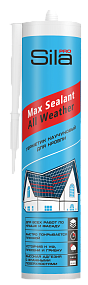 Каучуковый герметик для кровли, серый, Sila PRO Max Sealant ALL Weather, 290 мл