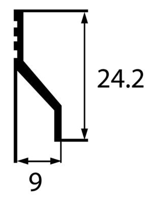 (RE) 1063-01, Направляющая москитной сетки С640-41, 6м, (20шт) Россия.