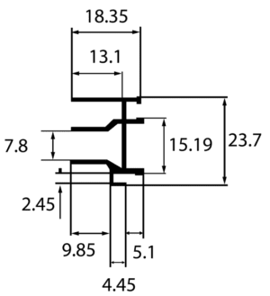6.40м (М) 0766-05, Профиль стыковочный C640-30
