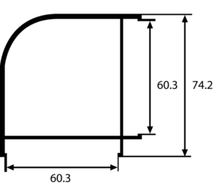 6.40м (М) 0766-10, Угловой профиль 60х60 ESQU/02 (6,4 м х 4 шт)