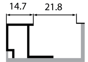 КОР 6.40 (М) 0766-26, Штапик (под стекло 16-18мм) Р400-35 (6.4м х 12 шт) RAL 8017