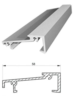 Порог алюминиевый KBE 58, 6 м, (12шт.)