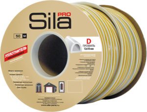 Sila pro D50, 12х10 мм уплотнитель самоклеящийся, белый (1к-6шт), Польша