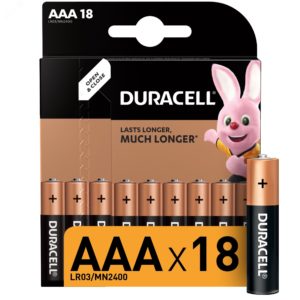 Элемент питания Duracell AAA LR03-18BL BASIC (18/180/36540)