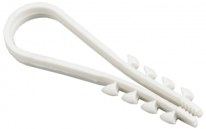 Дюбель-хомут 19-25мм нейлон белый