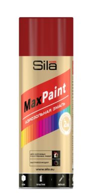 Sila HOME Max Paint, эмаль аэрозольная, универс., ВИННО-КРАСНЫЙ RAL3005, 520мл