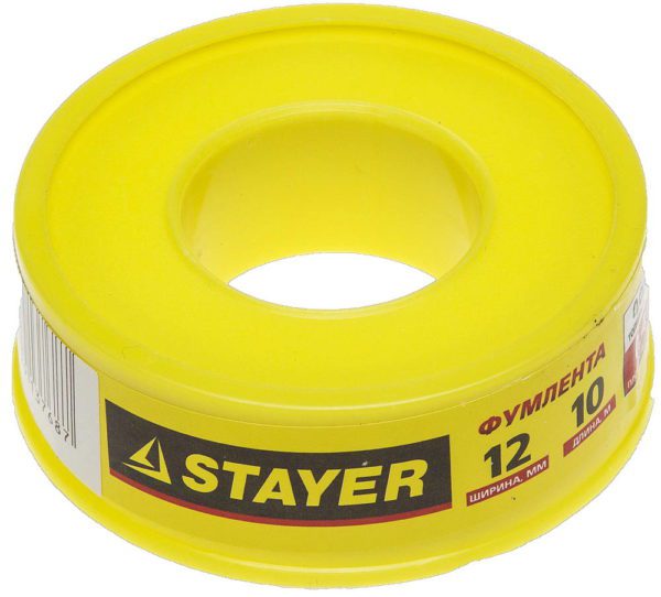 Фумлента STAYER 0,075 мм х 12 мм х10 м, 0,40 г/см3