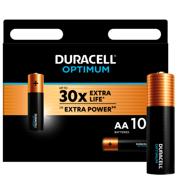 Батарейка AA Duracell Optimum алкалиновая LR6-10BL